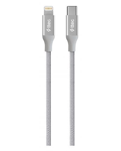 Кабел ttec - AlumiCable, USB-C/Lightning, 1.5 m, сив
