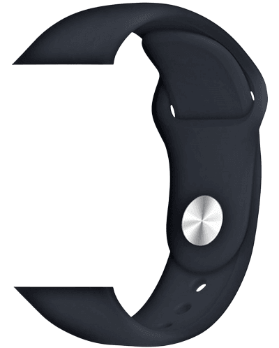 Каишка Trender - Silicone, Apple Watch, 44/45 mm, черна