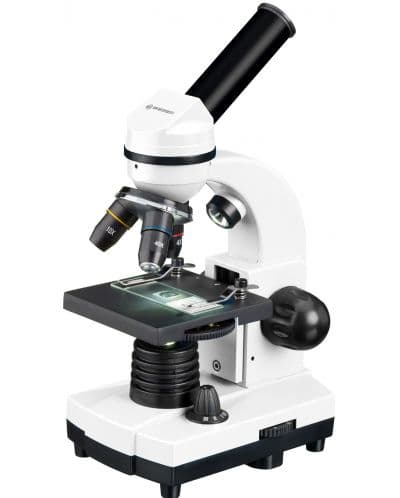 Микроскоп Bresser - Junior Biolux SEL 40-1600x, с кейс, бял
