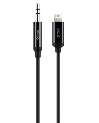 Кабел ttec - AUX/Lightning, 1m, черен