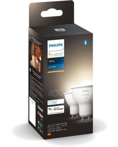 Смарт крушки Philips - Hue, 5.2W, GU10, 2 броя, dimmer